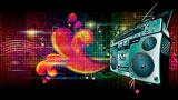 1980s - 1990s cassette recorder playing the music. - thumbnail