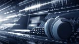 Sound waveforms and experimental music studio - thumbnail